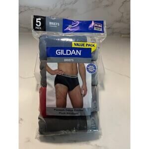 Gildan 5 Pack Men’s Cotton Soft Comfort Support Briefs Size 2XL 44-46 Assorted